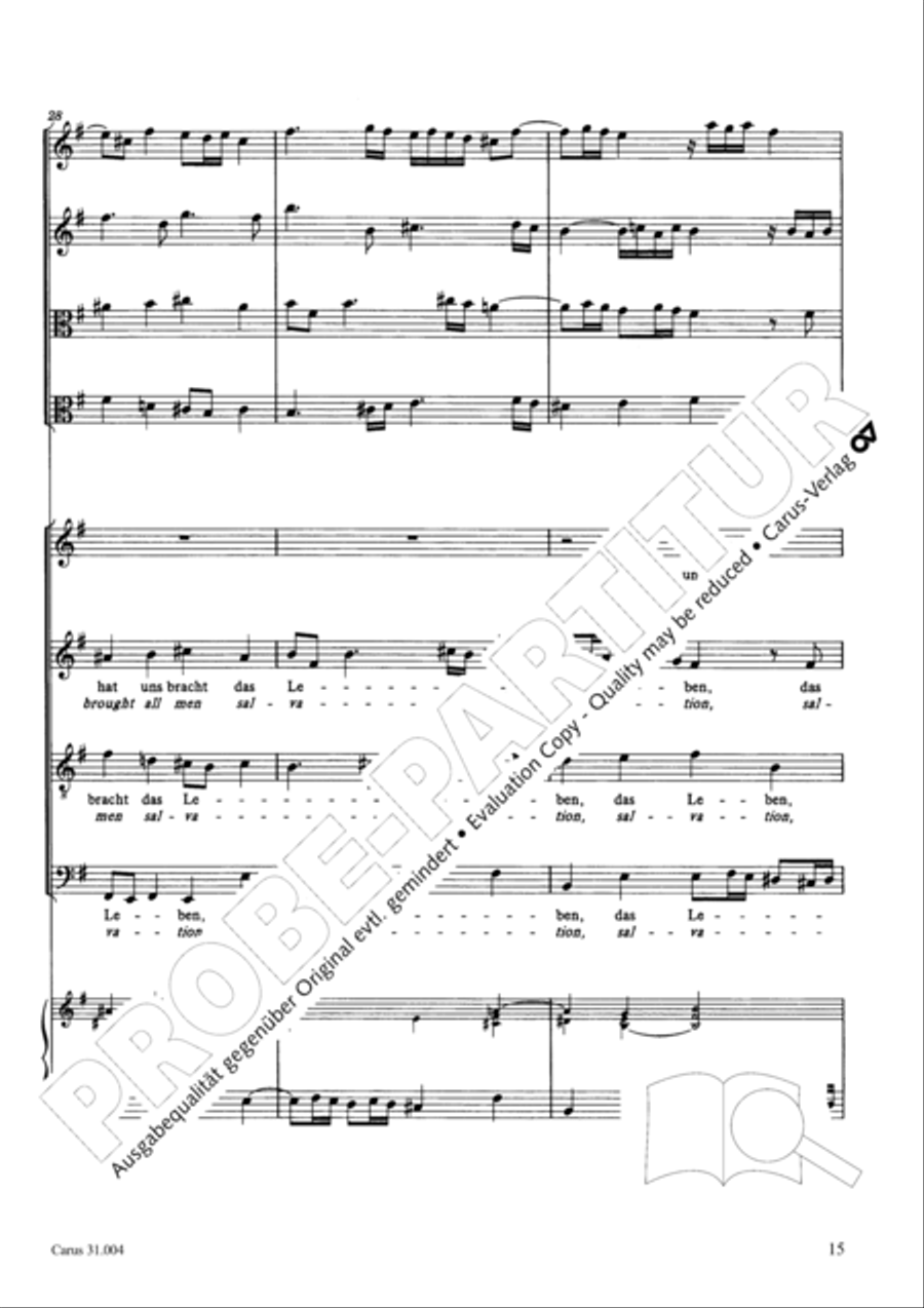 Christ lay in death's cold prison (Christ lag in Todesbanden) 4-Part scores gallery preview page 16
