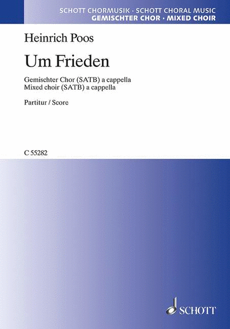 Um Frieden Satb A Cappella, German