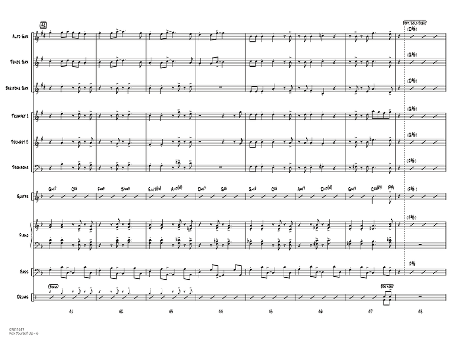 Pick Yourself Up - Conductor Score (Full Score) Jazz Ensemble scores gallery preview page 6