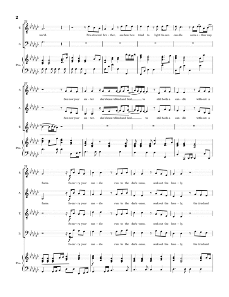 Go Light Your World 4-Part scores gallery preview page 2