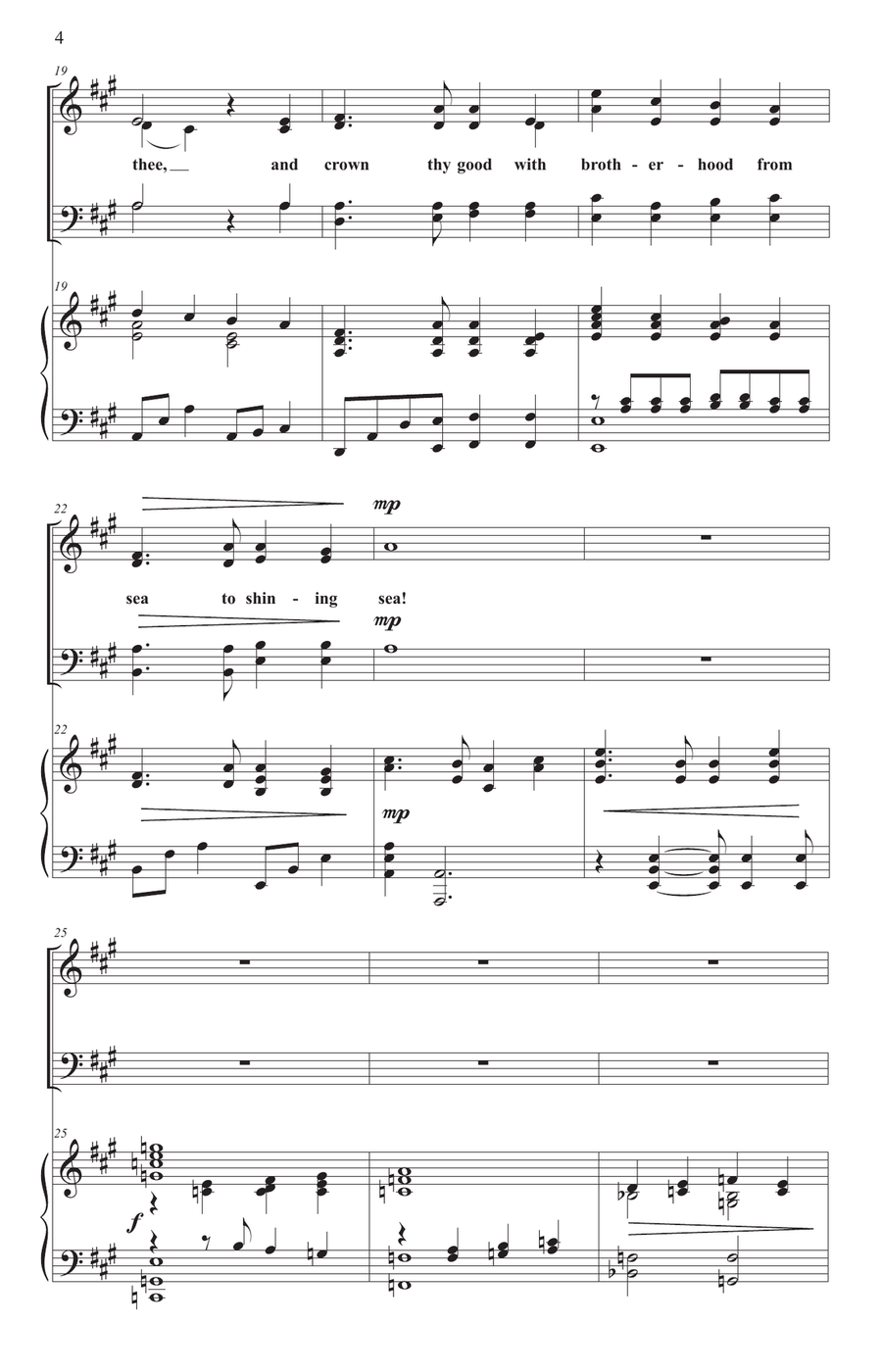 From Sea to Shining Sea (SATB) 4-Part scores gallery preview page 4