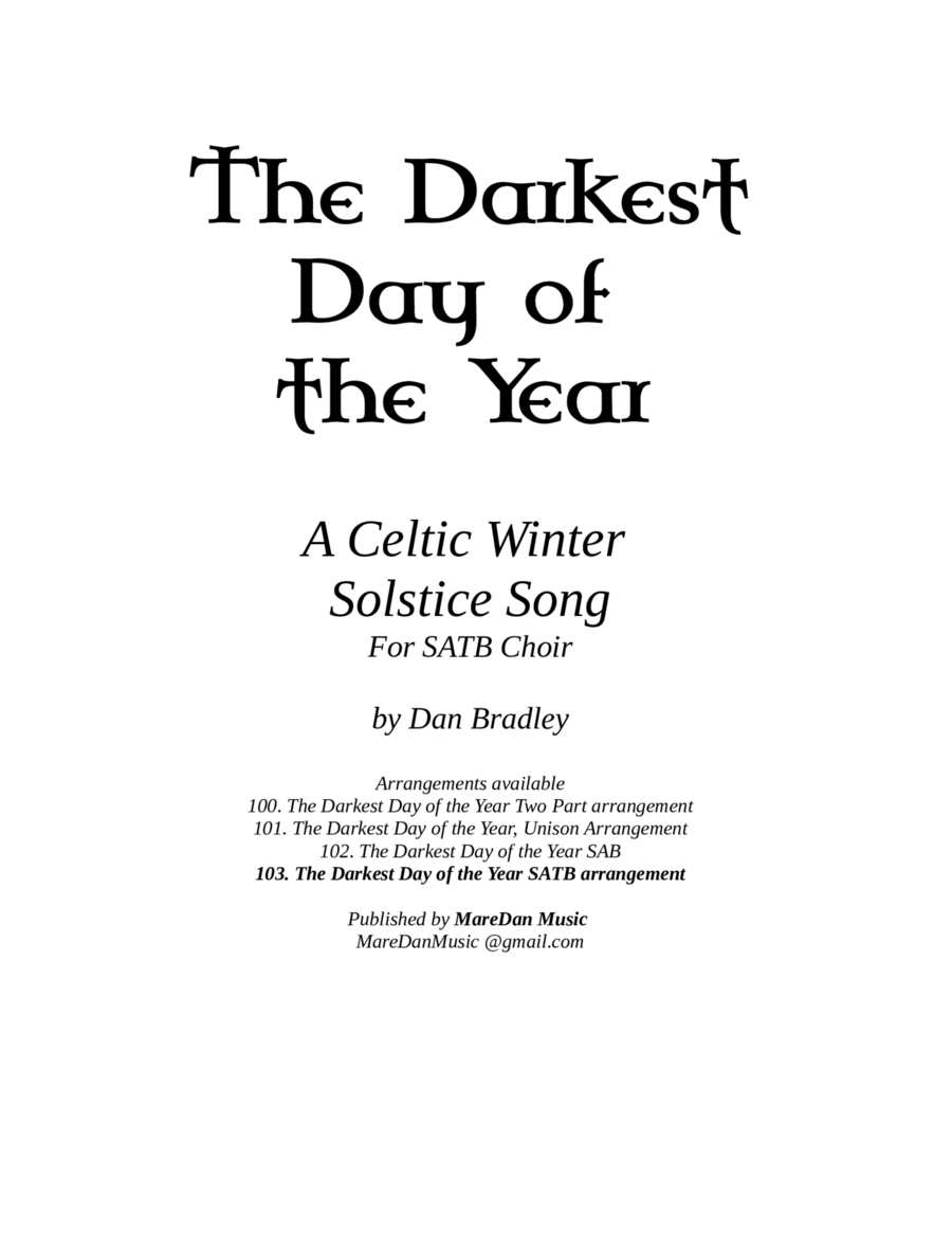 The Darkest Day of the Year (A Celtic Solstice Celebration) image number null