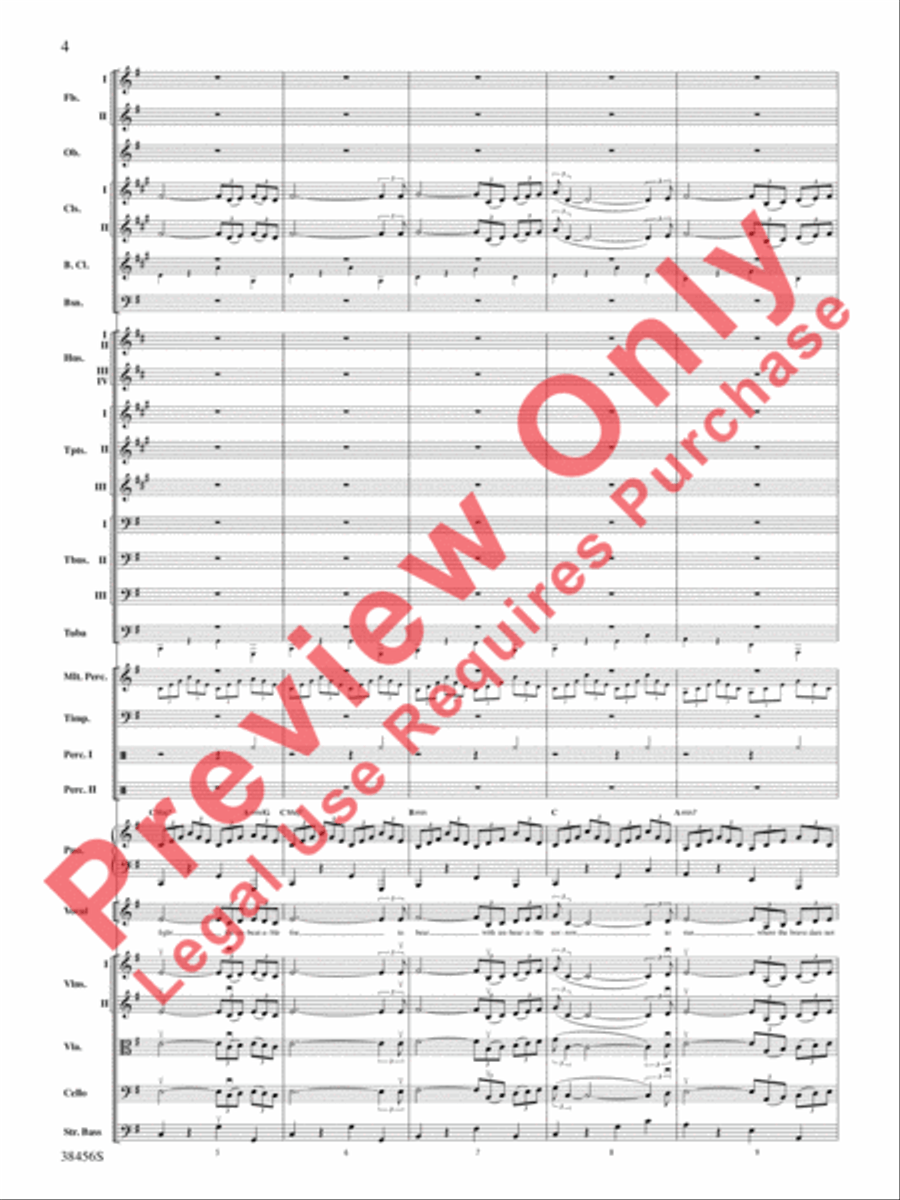 The Impossible Dream (from Man of La Mancha) Full Orchestra scores gallery preview page 5