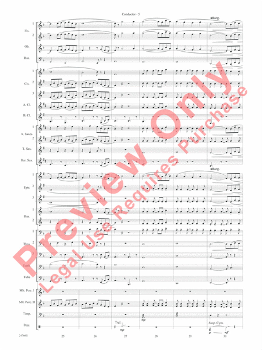 Pavane Pour Une Infante Defunte (Pavanne for a Dead Princess) Concert Band scores gallery preview page 7