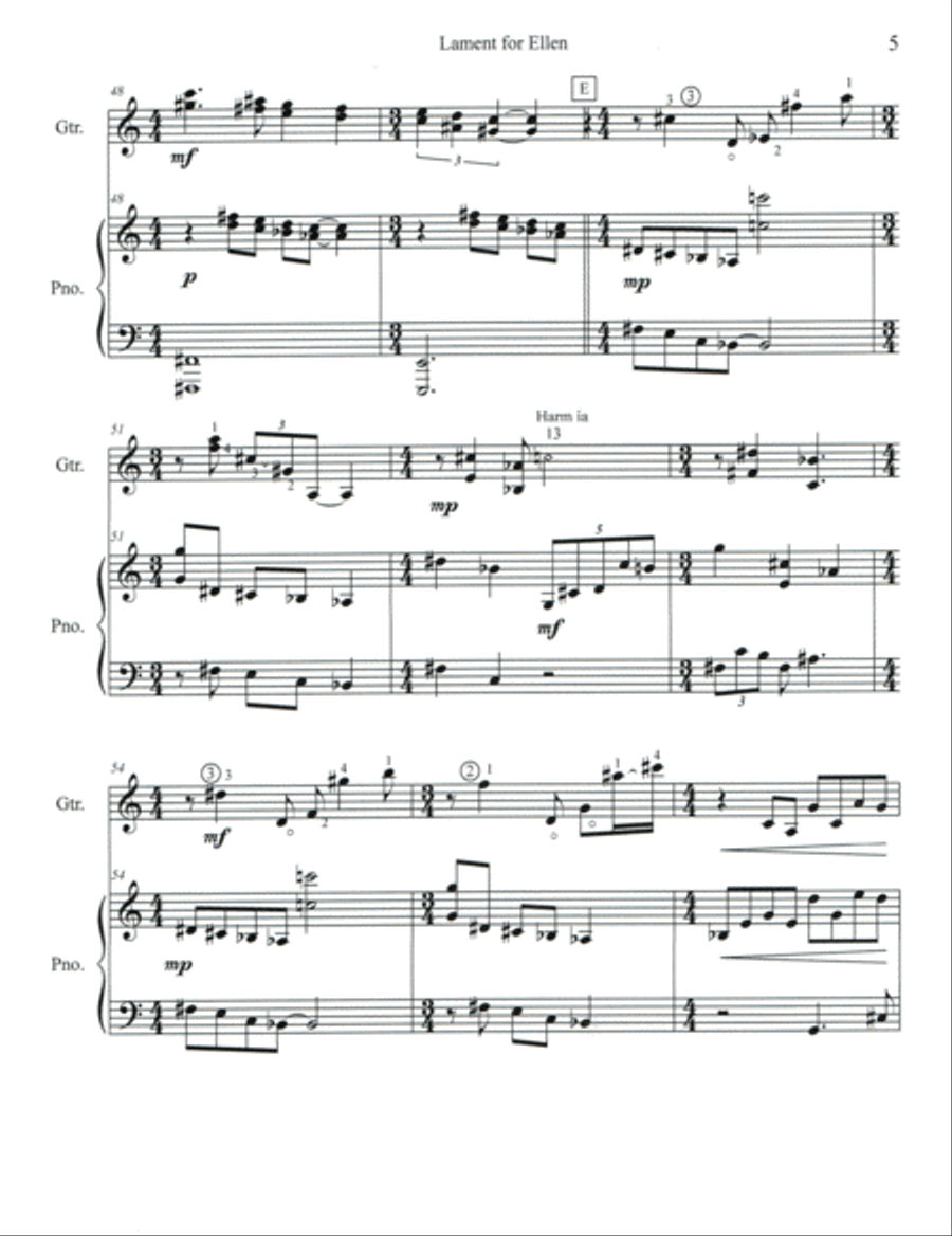 Two Laments Classical Guitar scores gallery preview page 6