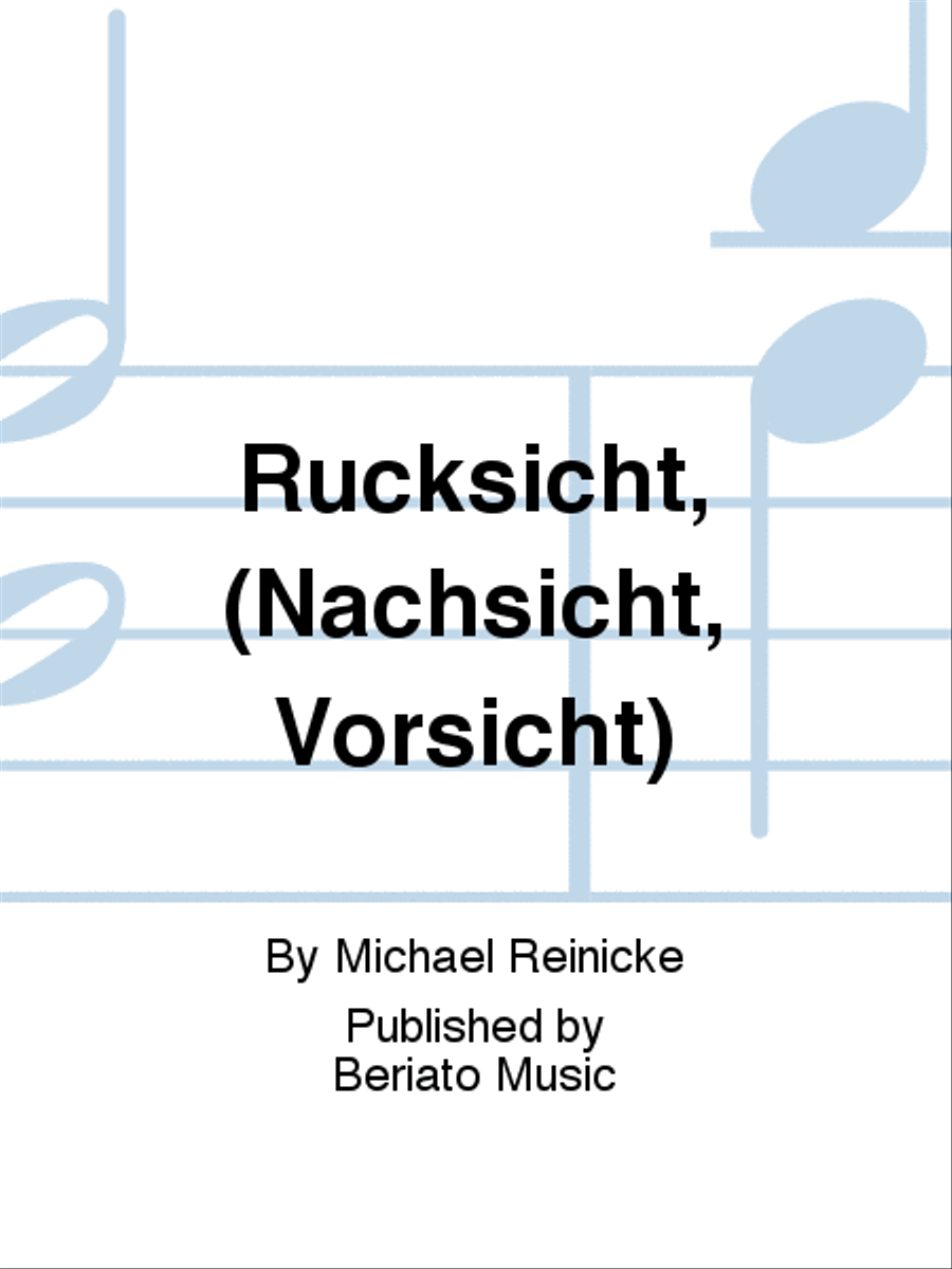 Rücksicht, (Nachsicht, Vorsicht) Voice Solo scores gallery preview page 1