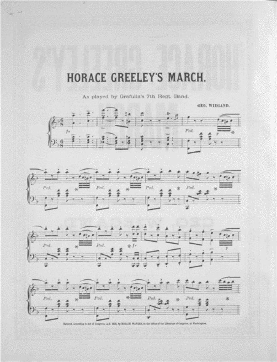 Our Next President. Horace Greeley's March Piano Solo scores gallery preview page 3