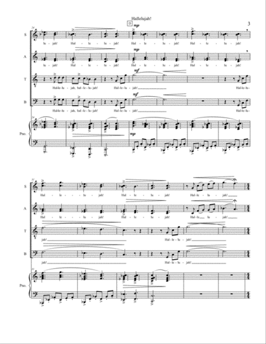 Hallelujah! 4-Part scores gallery preview page 3