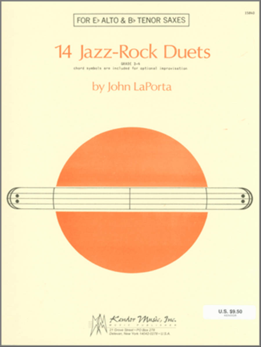 14 Jazz-Rock Duets- Saxophone Woodwind Duet scores gallery preview page 1