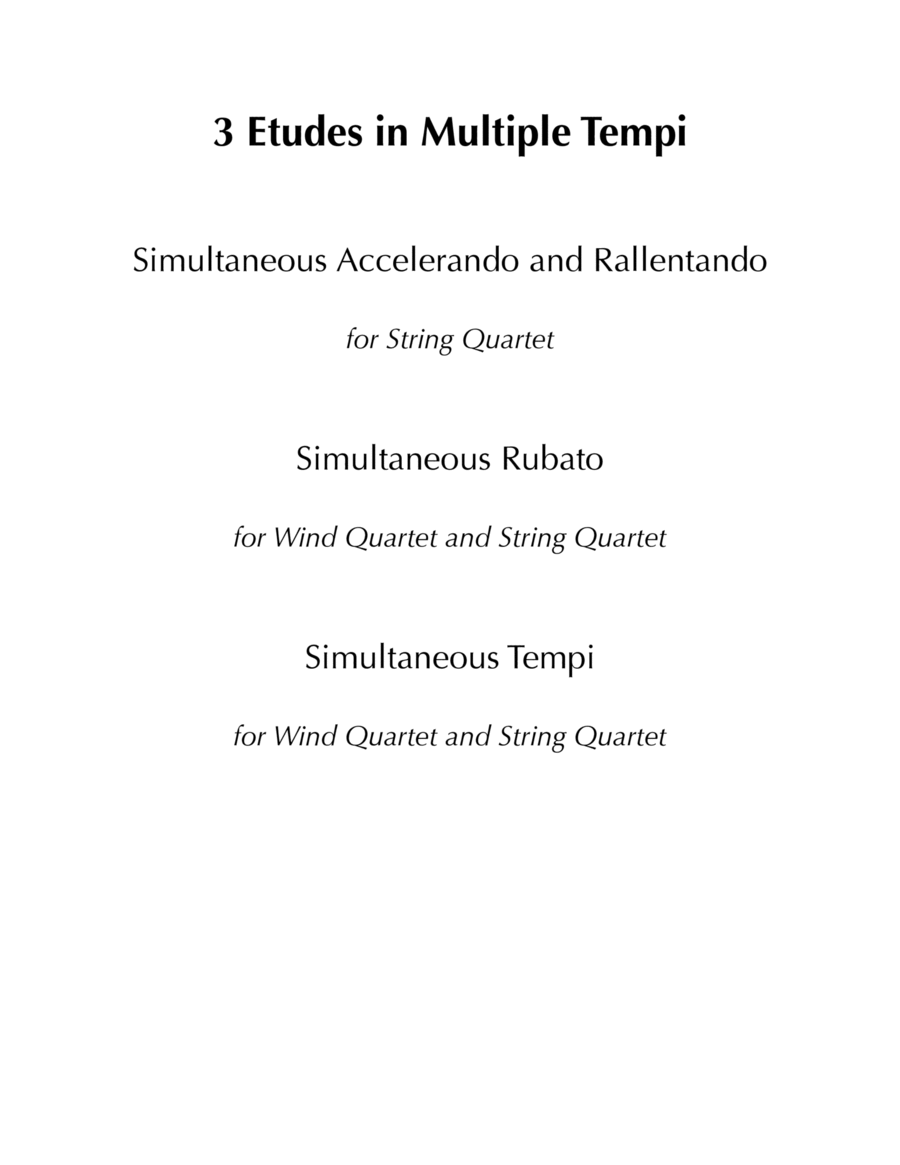 3 Multiple Tempi Etudes (Score) image number null