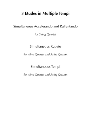 3 Multiple Tempi Etudes (Score)