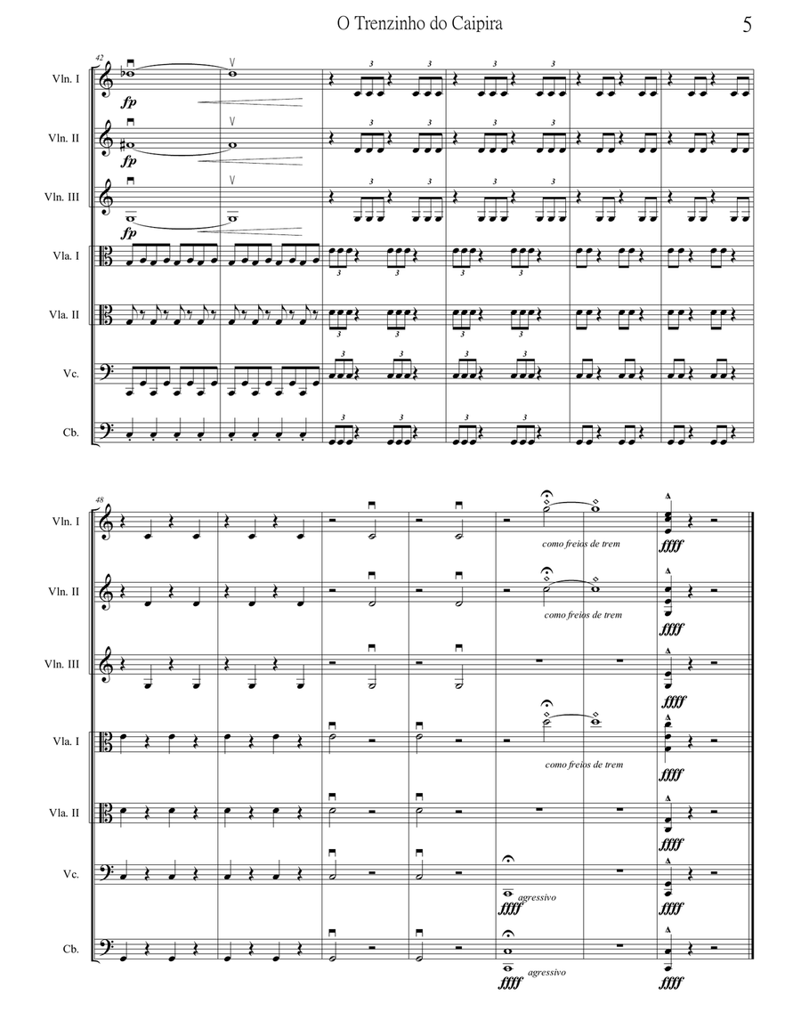 Bachianas Brasileiras N 2 String Orchestra scores gallery preview page 5