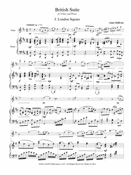 British Suite for Flute and Piano image number null