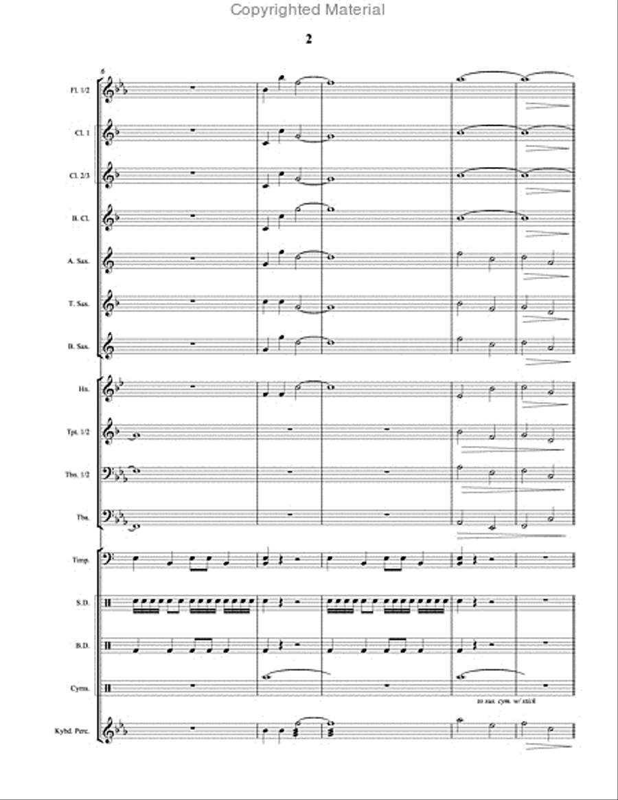Desert March Concert Band scores gallery preview page 3