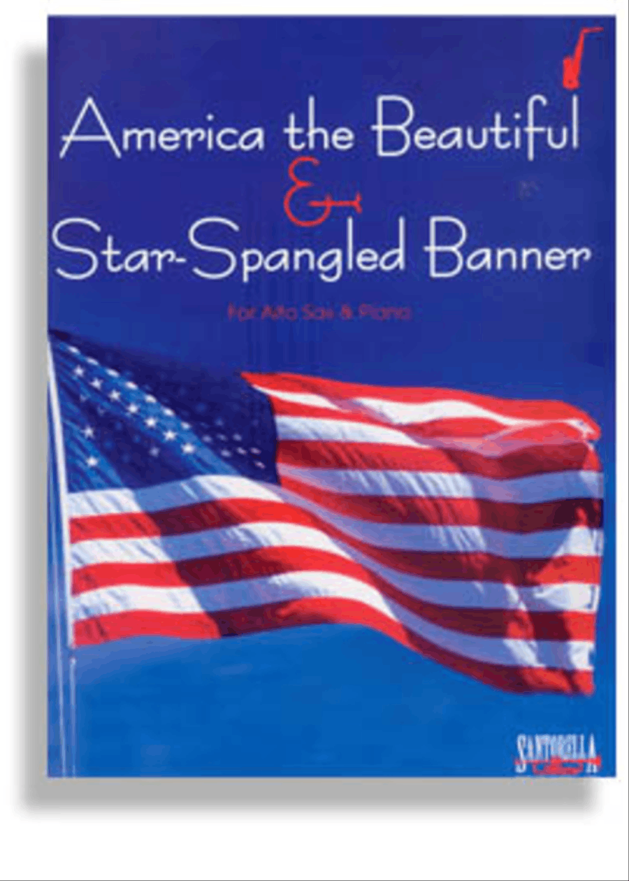 Star Spangled Banner and America the Beautiful for Alto Sax and Piano Alto Saxophone scores gallery preview page 1