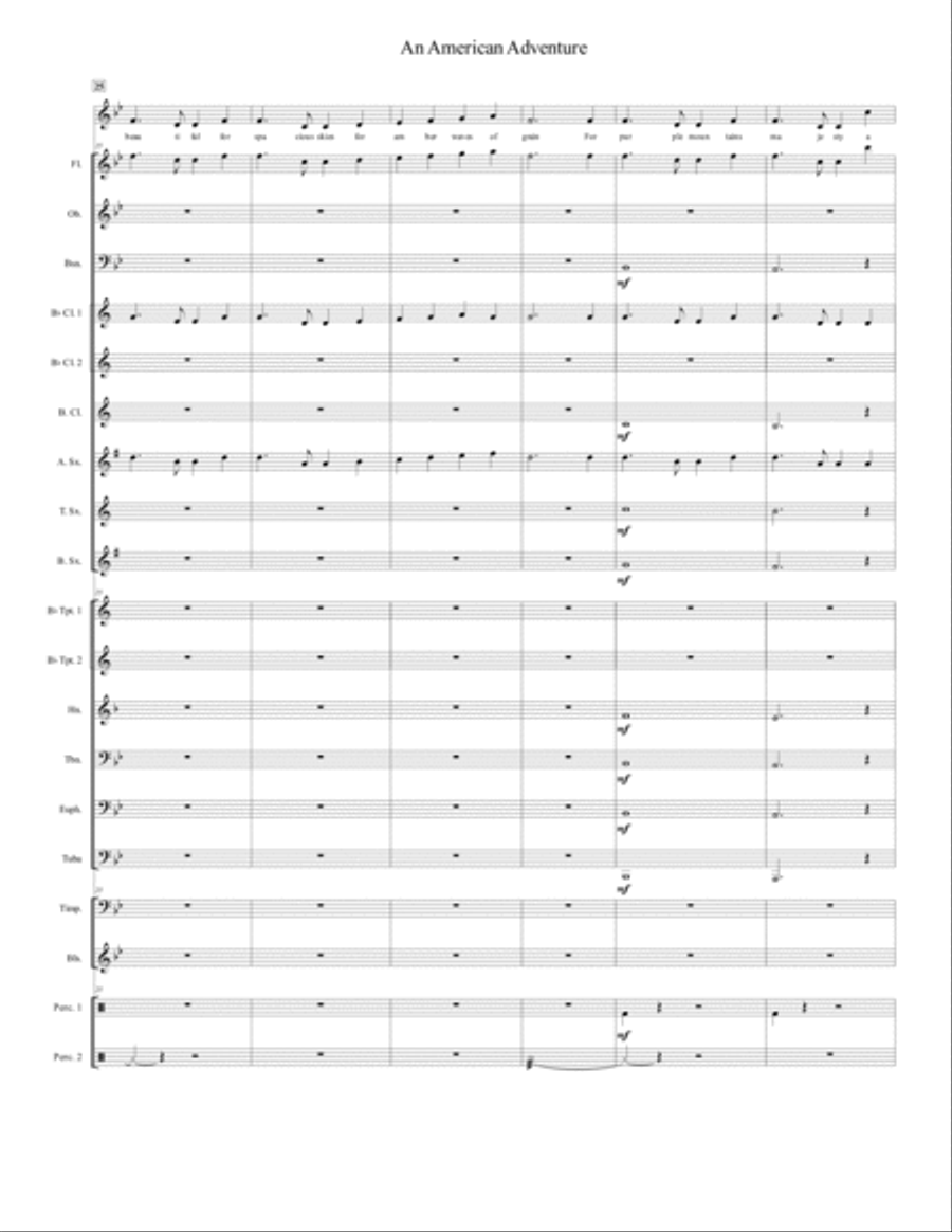 An American Adventure for Band with (optional) Chorus 4-Part scores gallery preview page 6