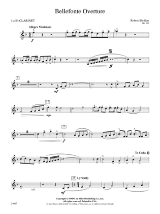 Bellefonte Overture: 1st B-flat Clarinet