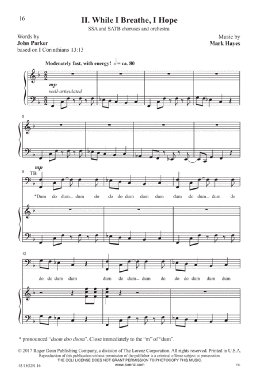 Faith, Hope, and Love SSA scores gallery preview page 6