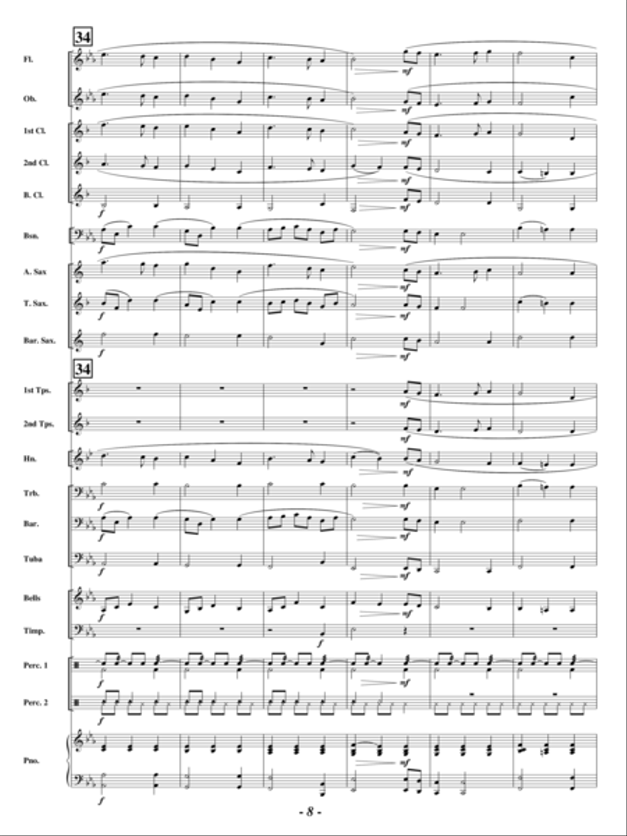 Shades of Gold Shades of Gold Concert Band scores gallery preview page 7