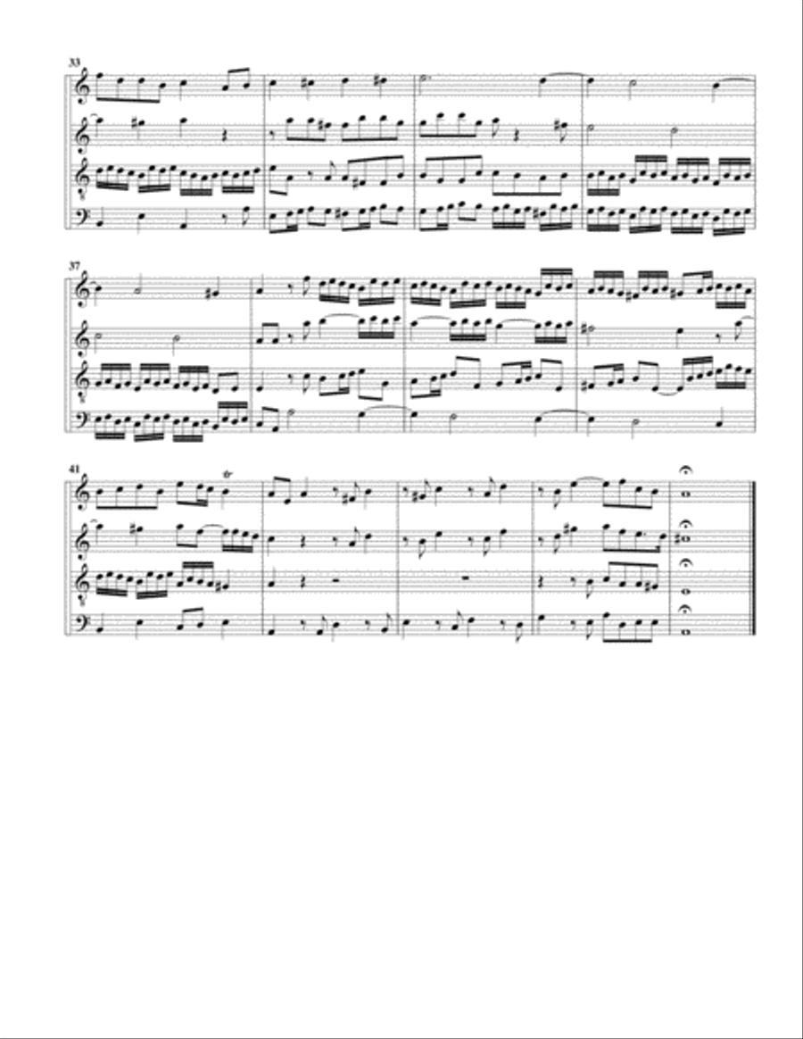 Fugue for organ, BWV 131a (Arrangement for 4 recorders) Recorder scores gallery preview page 3