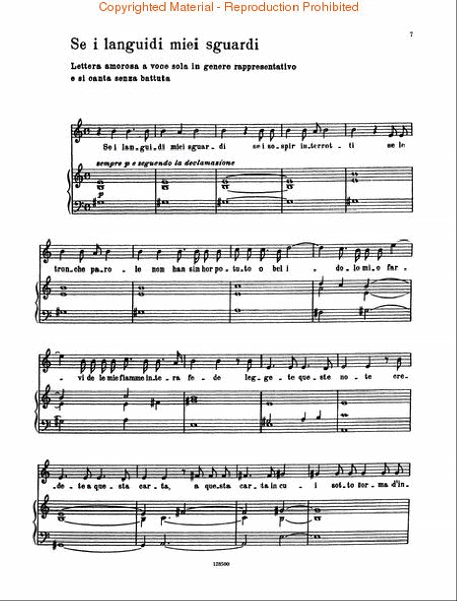 A voce sola (Arie, canzonette e recitative) Voice scores gallery preview page 3