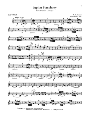 Jupiter Symphony, 1st Movement: 2nd Violin