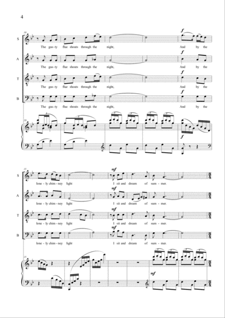 Dream of Summer 4-Part scores gallery preview page 4