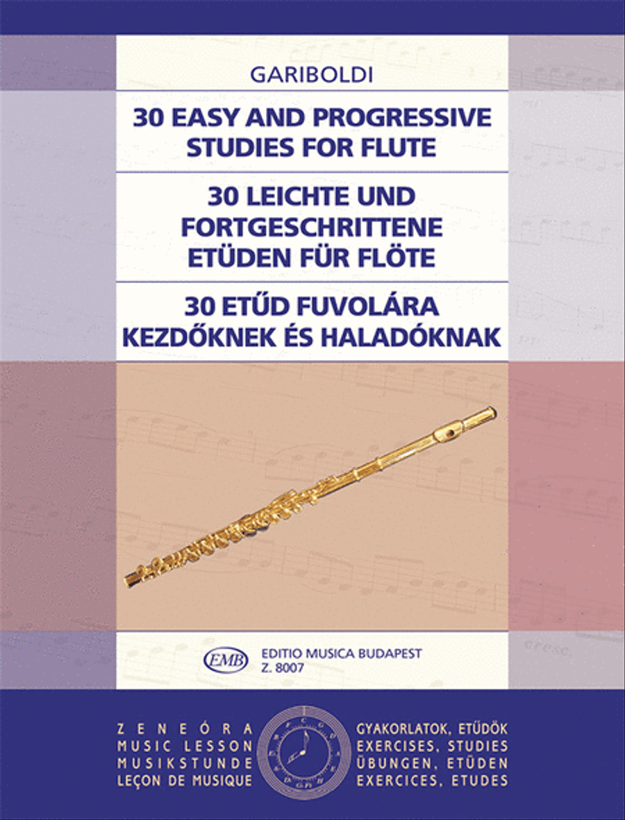 30 leichte und fortgeschrittene Etüden für Flöte Flute Solo scores gallery preview page 1