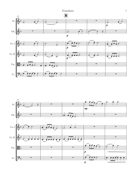 Cornices for flute, oboe & string quartet image number null