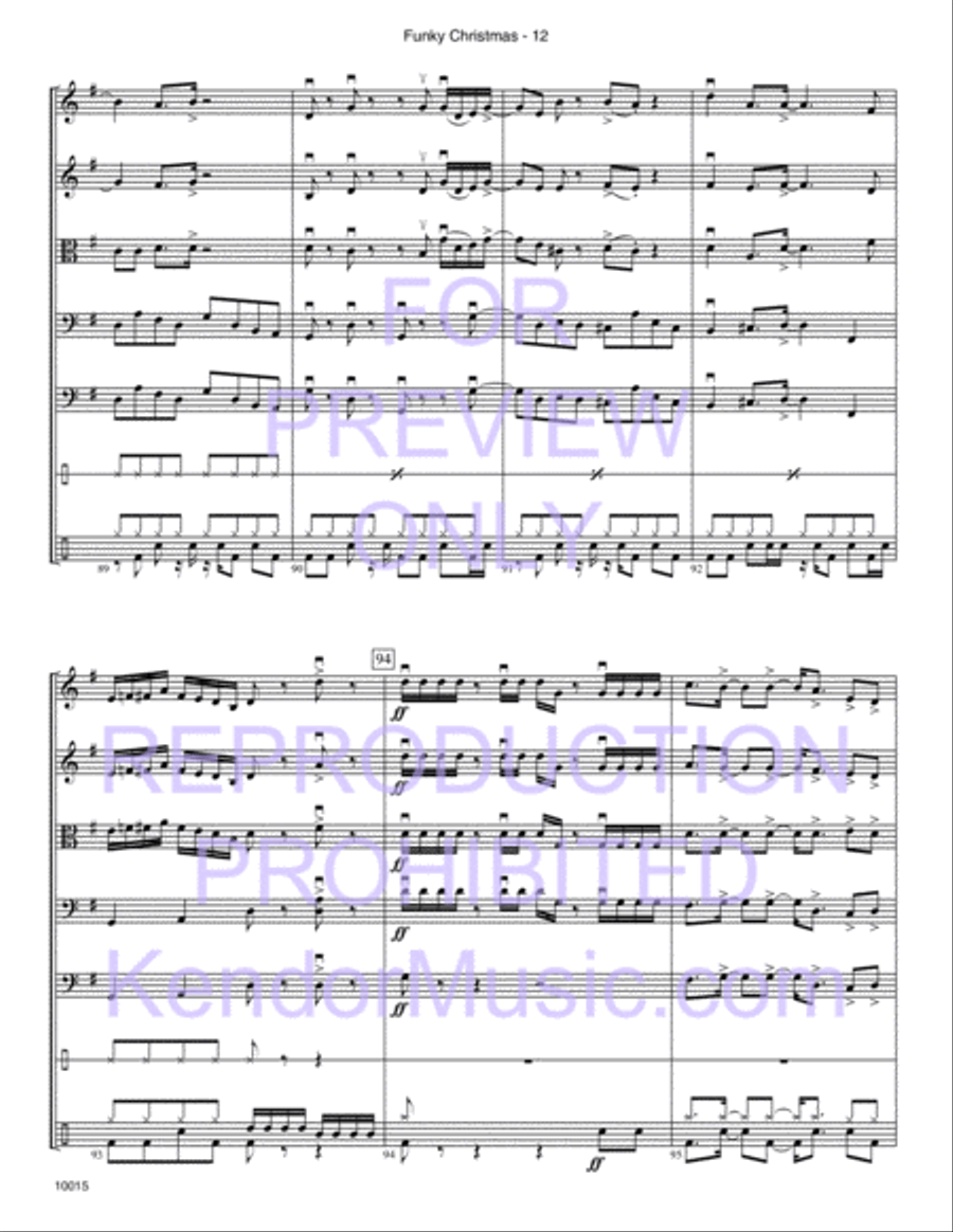 Funky Christmas Funky Christmas String Orchestra scores gallery preview page 14