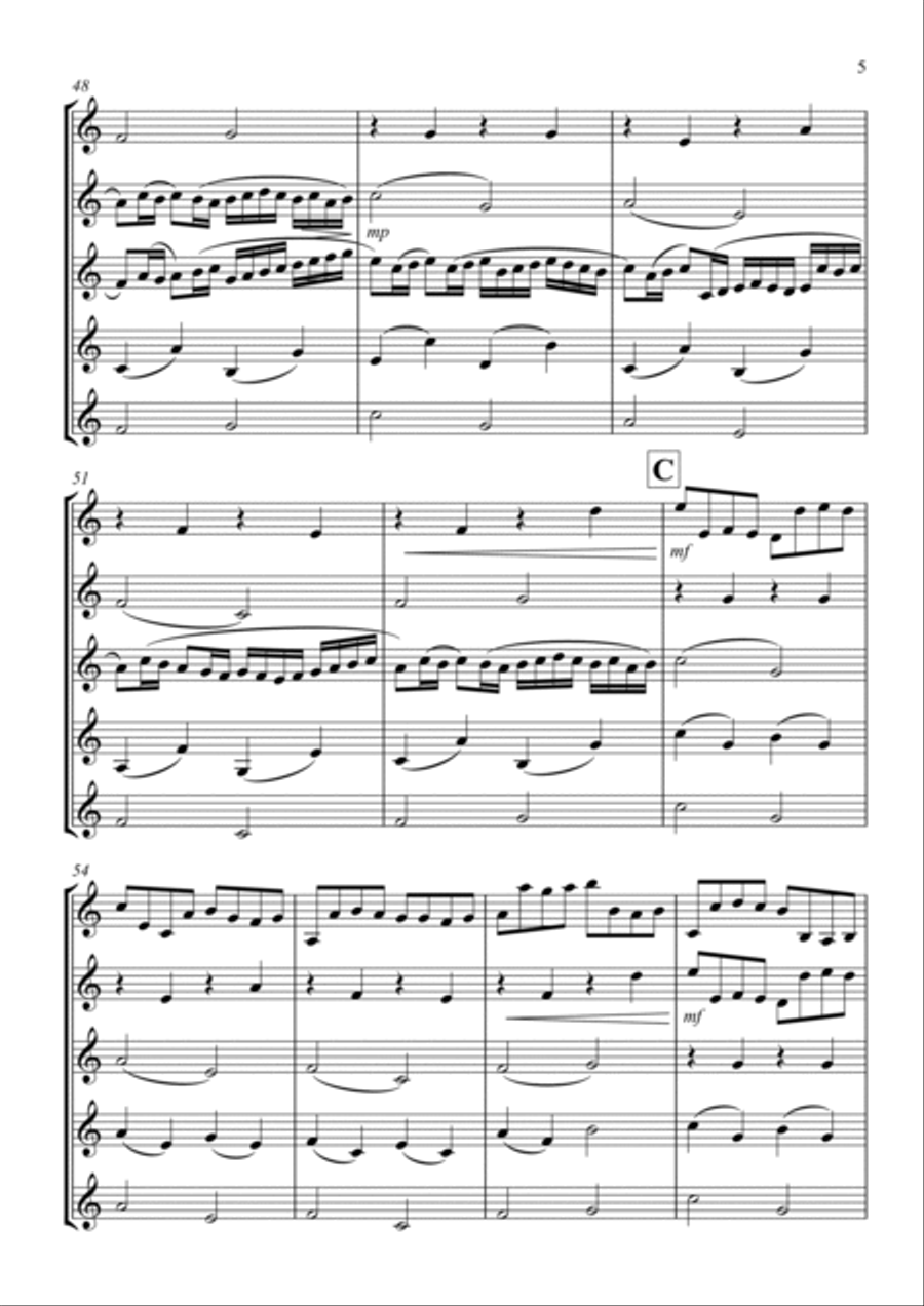 Canon Clarinet Quintet scores gallery preview page 5