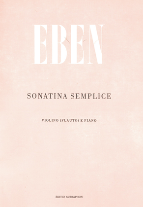 Book cover for Sonatina semplice für Flöte oder Violine und Klavier
