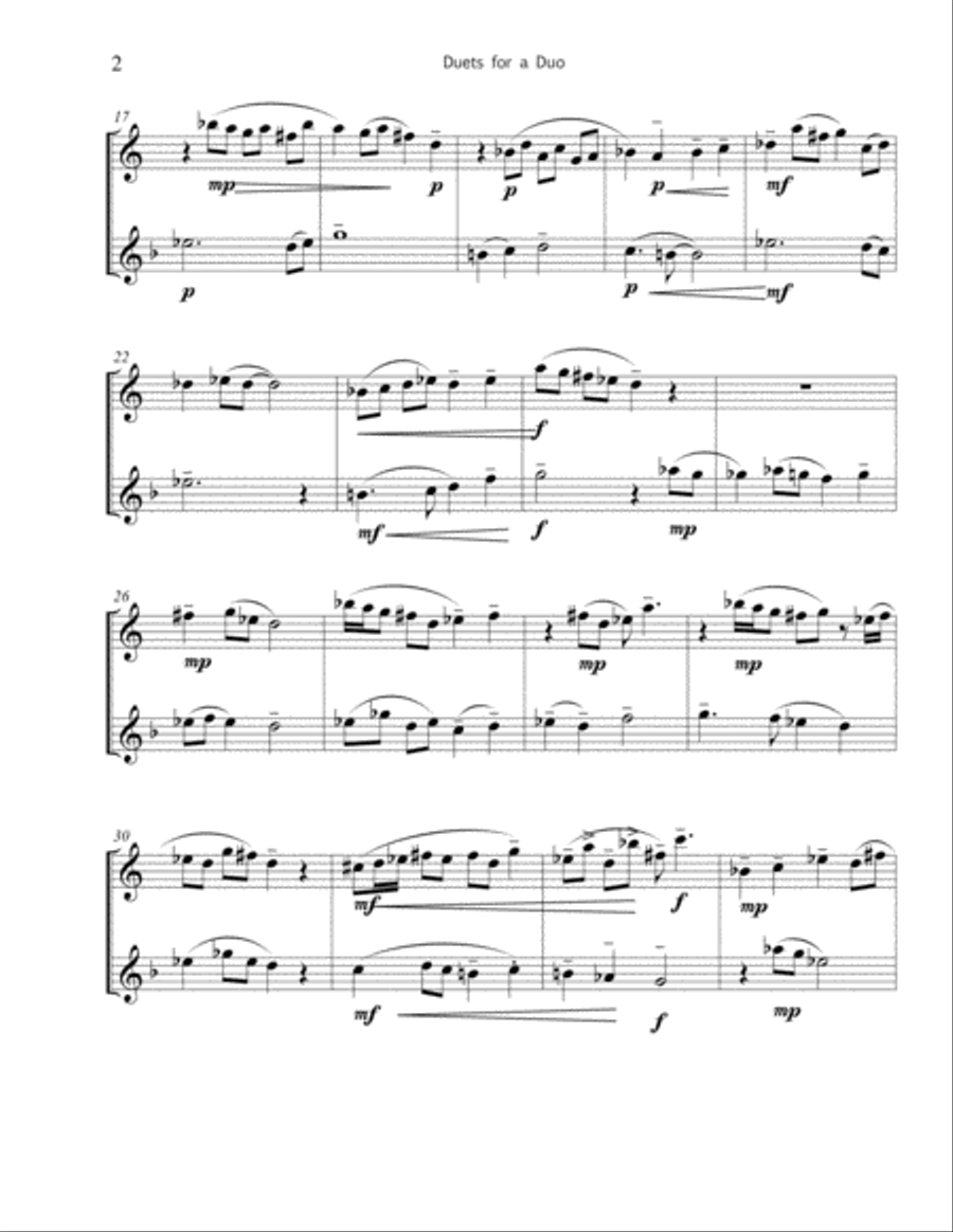 Duets for a Duo – for two flutes Flute Duet scores gallery preview page 3