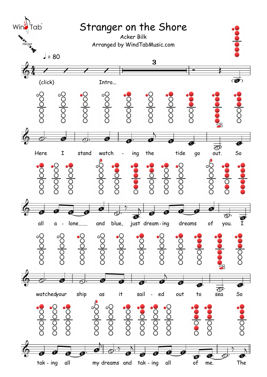 Strangers on the shore sales acker bilk clarinet