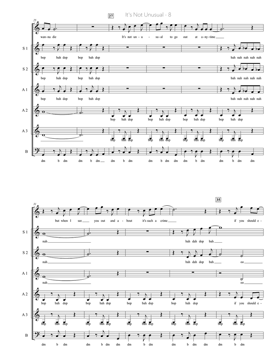 It's Not Unusual 4-Part scores gallery preview page 3