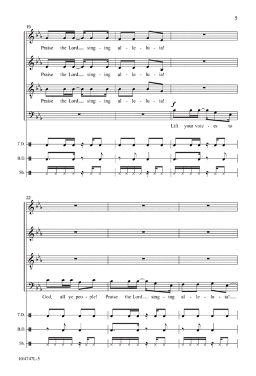African Psalm 4-Part scores gallery preview page 5