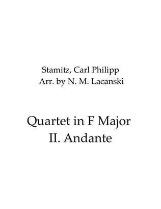 Book cover for Quartet in F Major II. Andante