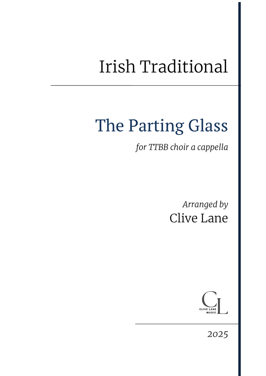 The Parting Glass (for male choir) TTBB scores gallery preview page 1