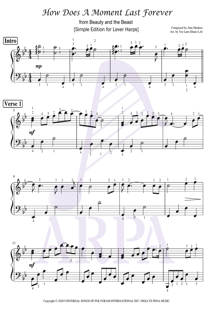 Beauty And The Beast Beauty And The Beast Small Ensemble scores gallery preview page 1