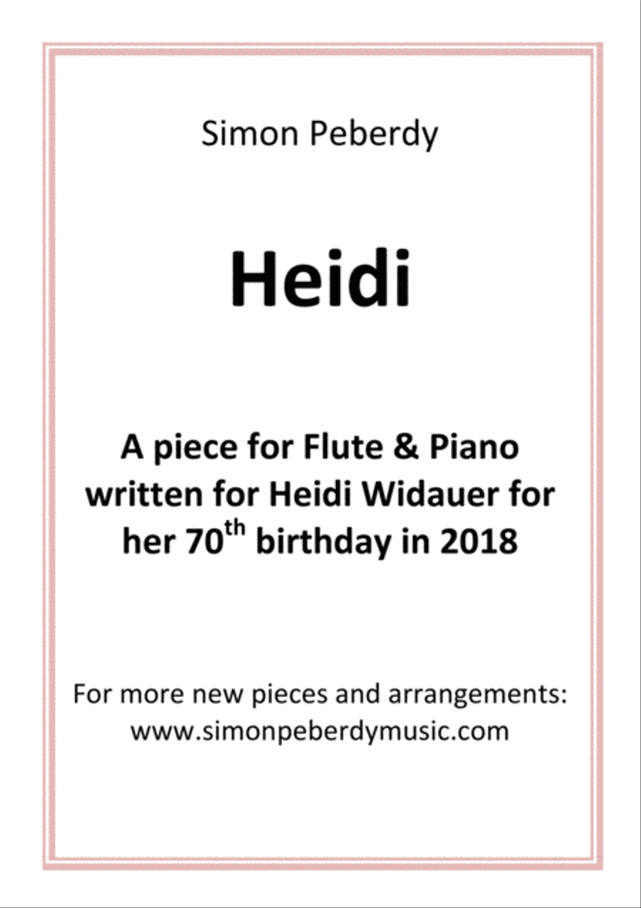 Heidi, for flute and piano by Simon Peberdy Flute Solo scores gallery preview page 2
