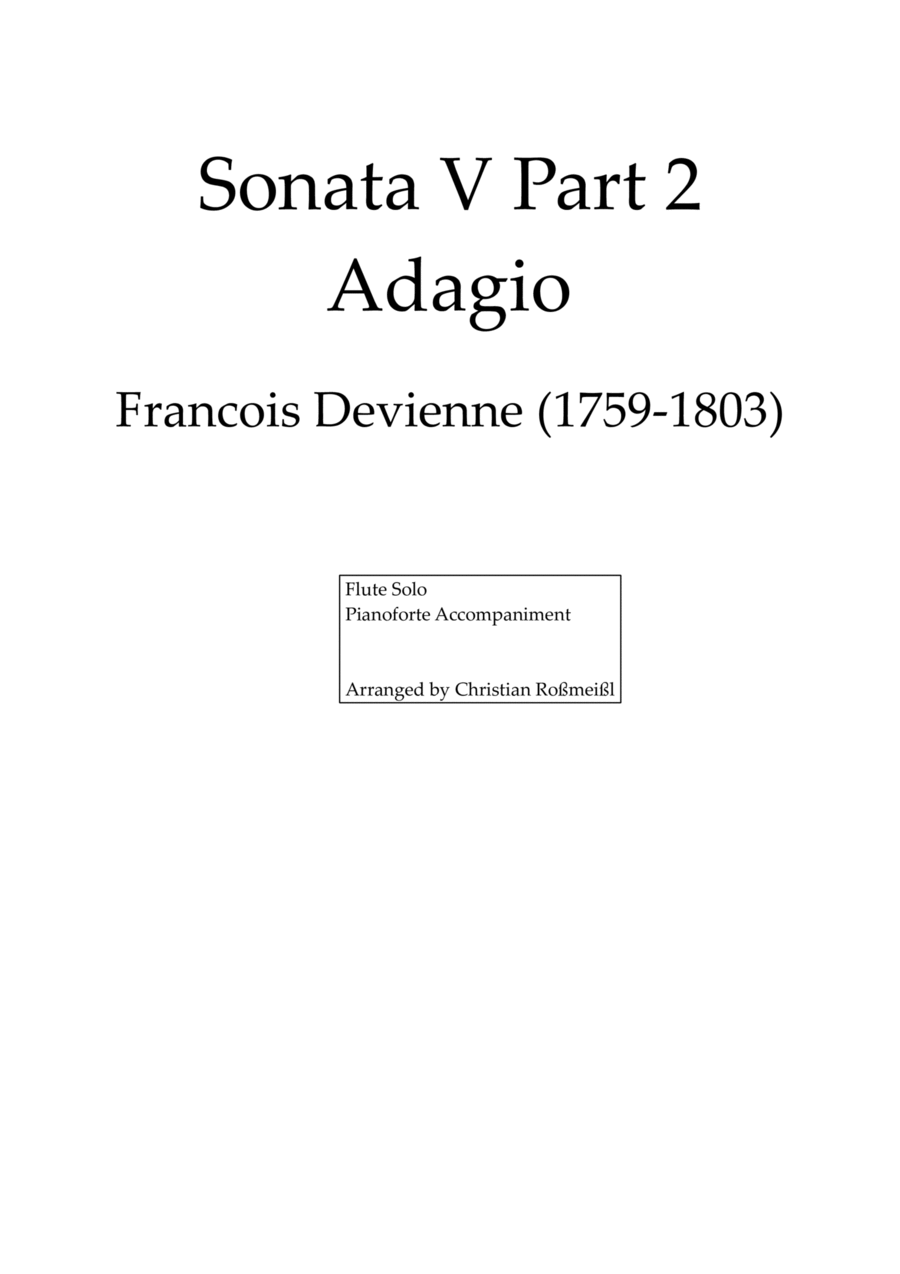 Sonata V Part 2 for Flute G-Dur Flute Solo scores gallery preview page 1