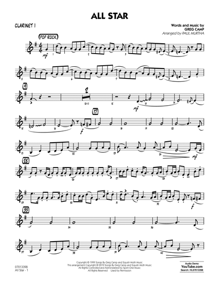 All Star (arr. Paul Murtha) - Bb Clarinet 1