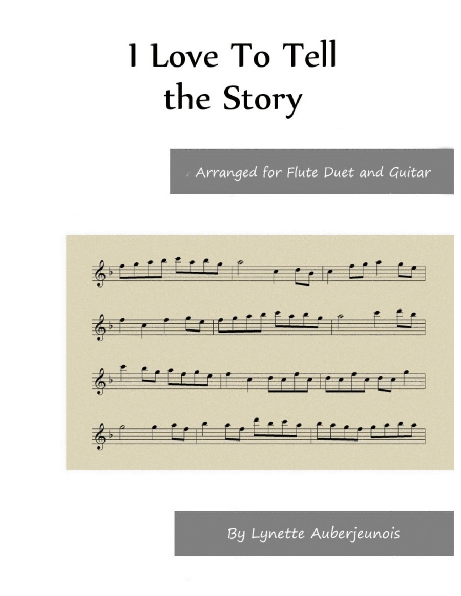I Love To Tell the Story - Flute Duet with Guitar Chords image number null