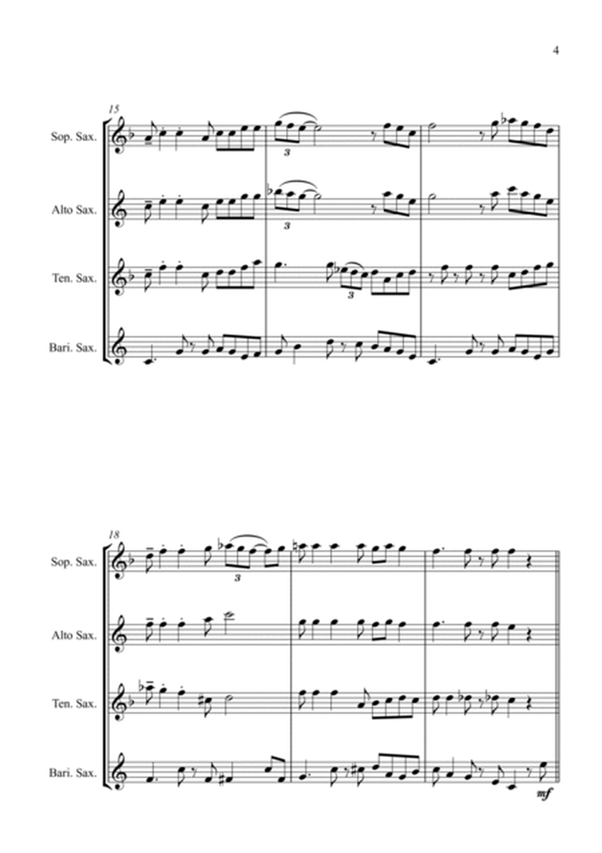 Swing Low, Sweet Chariot - a Jazz Arrangement - For Saxophone Quartet image number null
