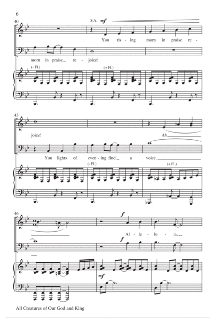 All Creatures of Our God and King 4-Part scores gallery preview page 6