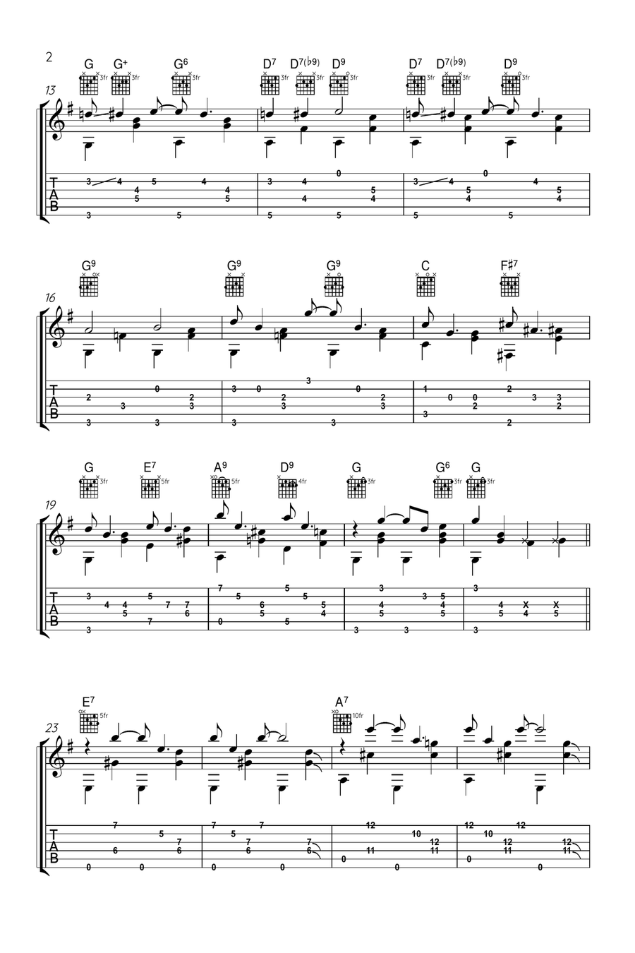 Cannonball Rag Acoustic Guitar scores gallery preview page 2
