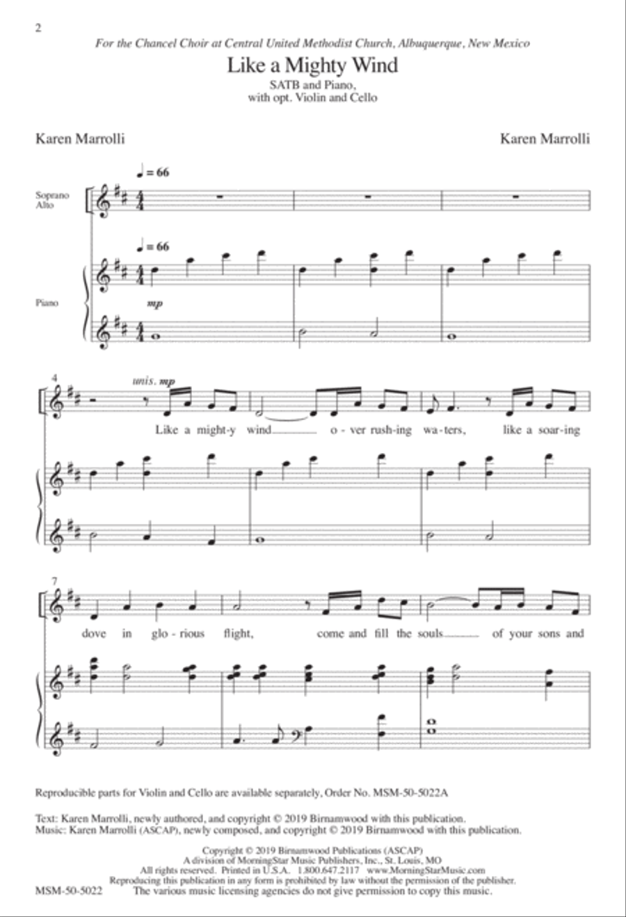 Like a Mighty Wind 4-Part scores gallery preview page 1