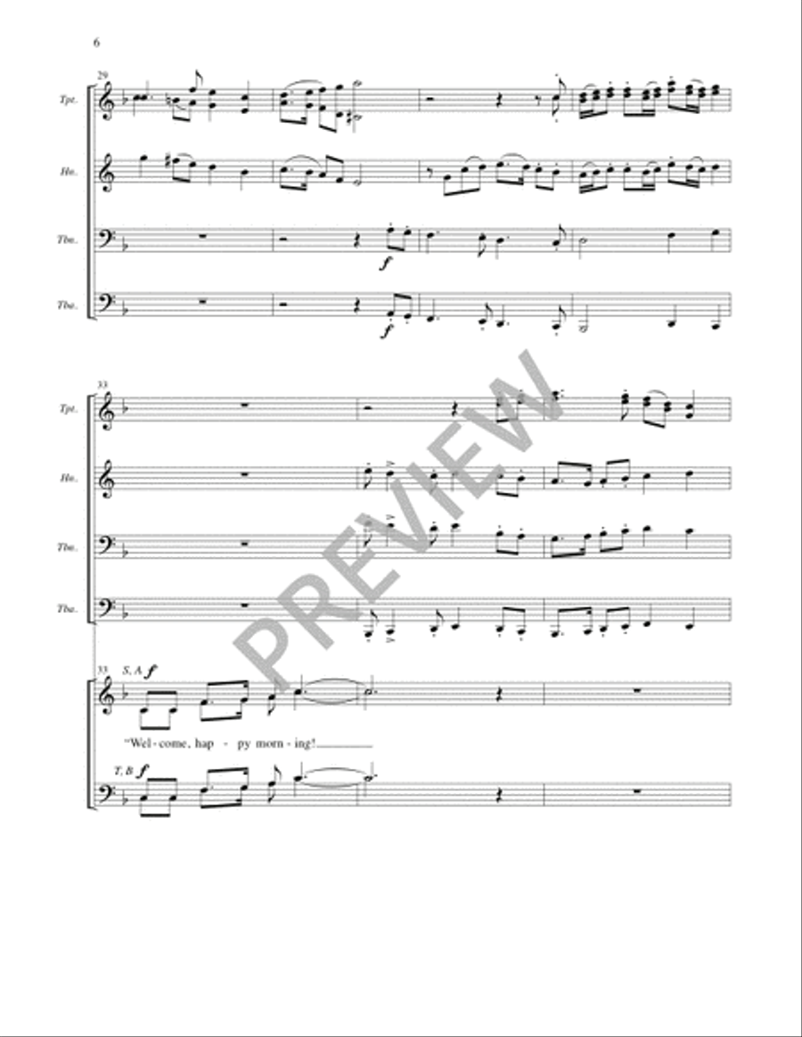 Welcome, Happy Morning! - Full Score and Parts Divisi scores gallery preview page 7