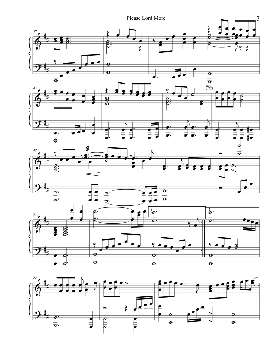 Please Lord More for Solo PIano Piano Solo scores gallery preview page 3