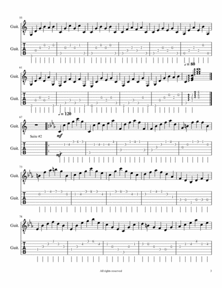 Suite 1-4 by: Ronald J. Karle Guitar Arrangement image number null